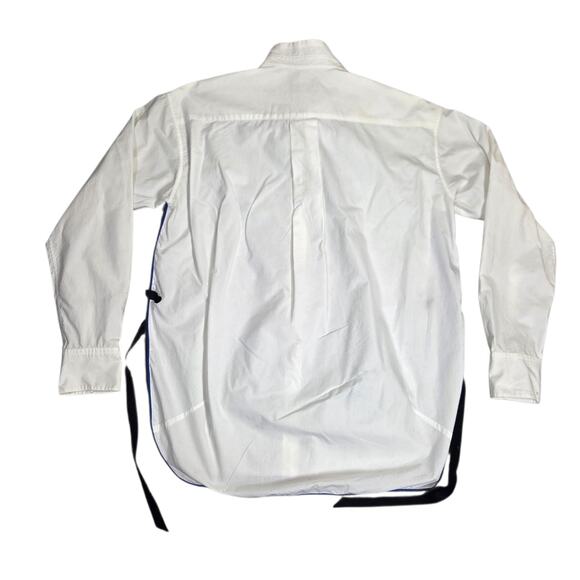 RAG & BONE Womens White Cotton Split Sides Button Up Shirt Longsleeve Size Large - Picture 9 of 10